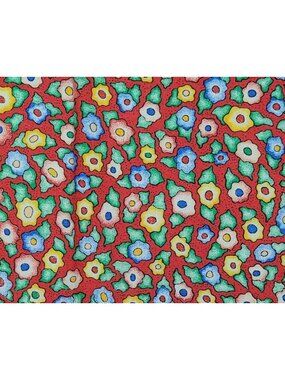 Quilting Fabric Floral Bright Red Pink Yellow Blue Peter Pan Fat Quarter
